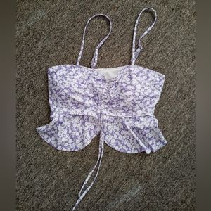 New floral print bikini swim suit top plus size 1x